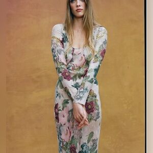 Realisation Par THE INKA in Ethereal Floral Long Sleeve Dress M